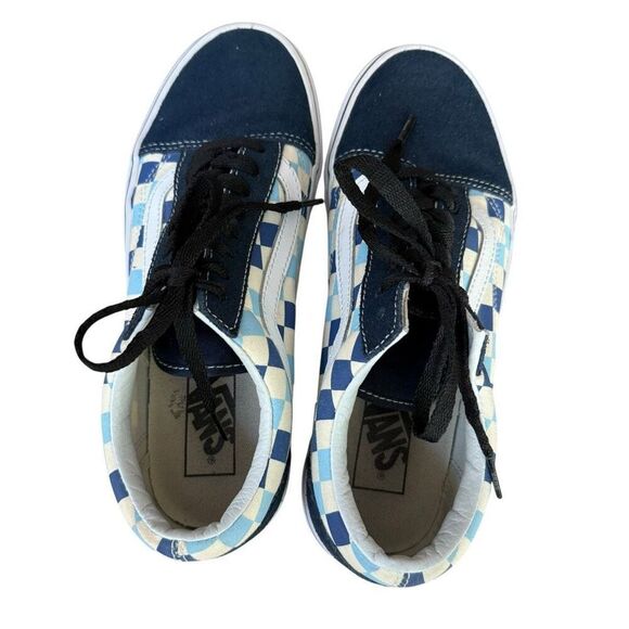Vans Old Skool 'Blue Topaz Checkerboard' sneakers size 7M/8.5W - Picture 5 of 7